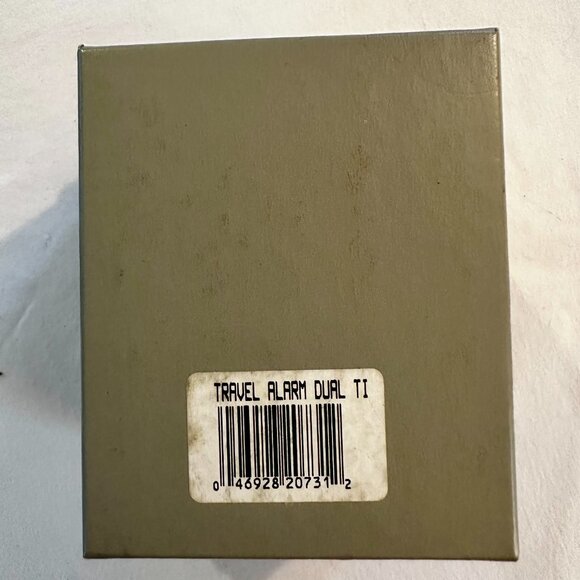 Swiss Army Travel Alarm Clock Dual Time Swiss Quartz Folding Case w/ Box-I046 - Picture 8 of 8